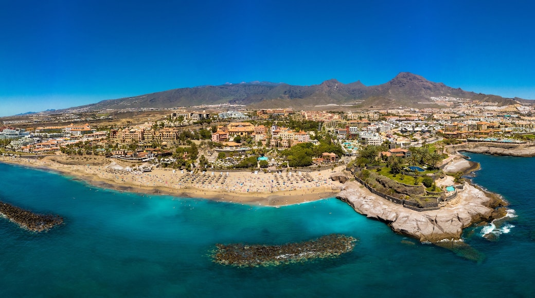 El Duque beach and coastline in Tenerife. Adeje coast Canary island, Spain