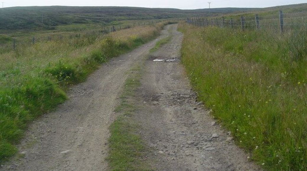Peat Track, Outend Coll. A peat track leading into the Lewis moor from Outend Coll.