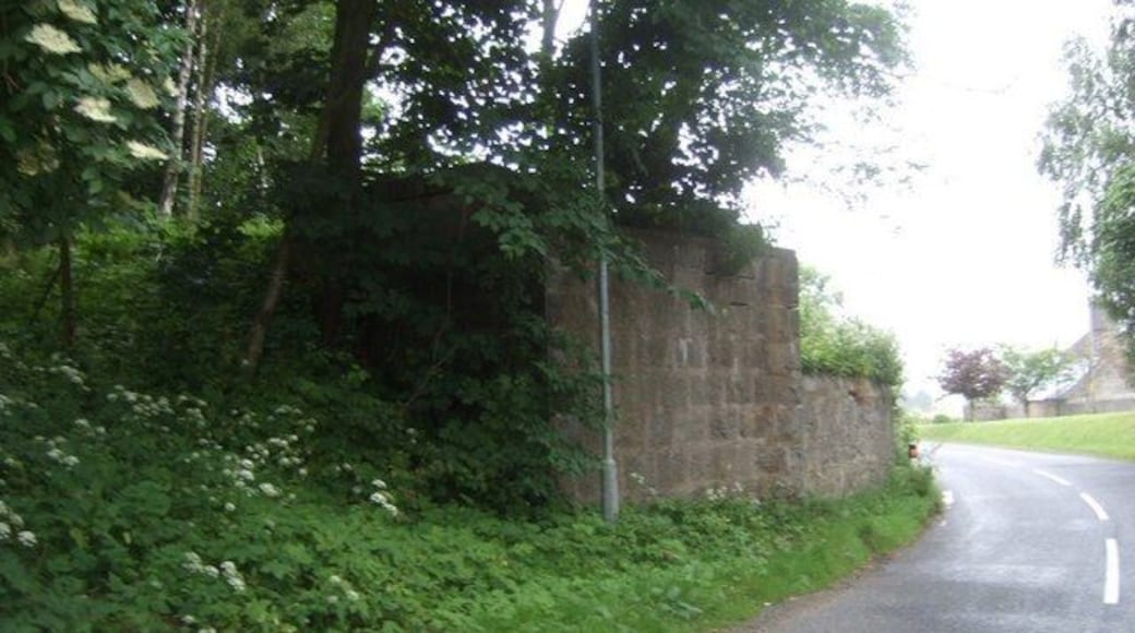 The east abutment Of the old railway bridge at Whitehouse Station.
