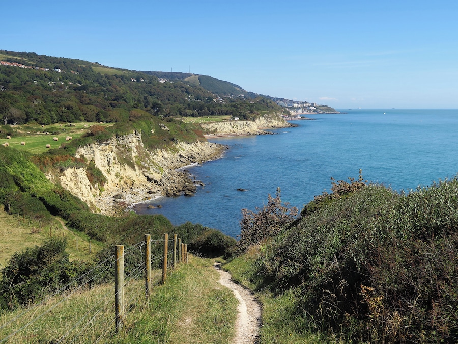 Isle of Wight, England. The Coast Path near St Lawrence.