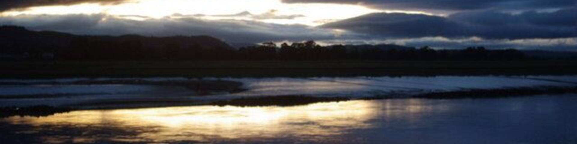 The River Nith mudflats at sundown