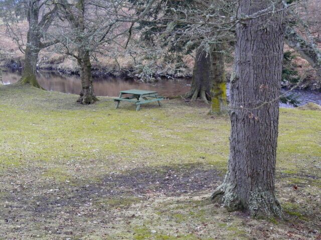 Picnic spot by the River Carron