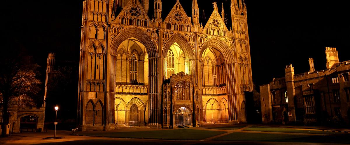 Peterborough Cathedral, properly the Cathedral Church of St Peter, St Paul and St Andrew, also known as Saint Peters Cathedral in the United Kingdom.
