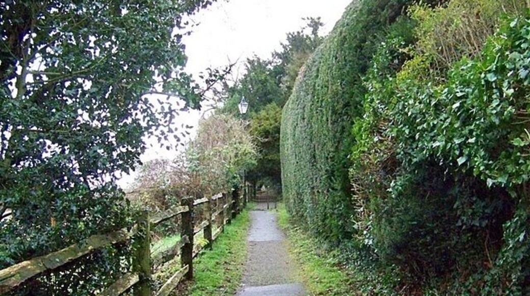 Footpath, Abbotts Ann The footpath leads walkers to the Parish Church of St Mary the Virgin.