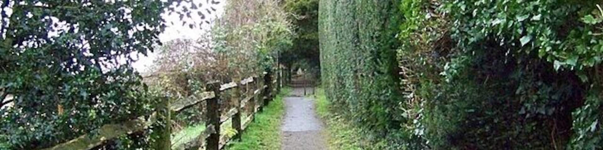 Footpath, Abbotts Ann The footpath leads walkers to the Parish Church of St Mary the Virgin.