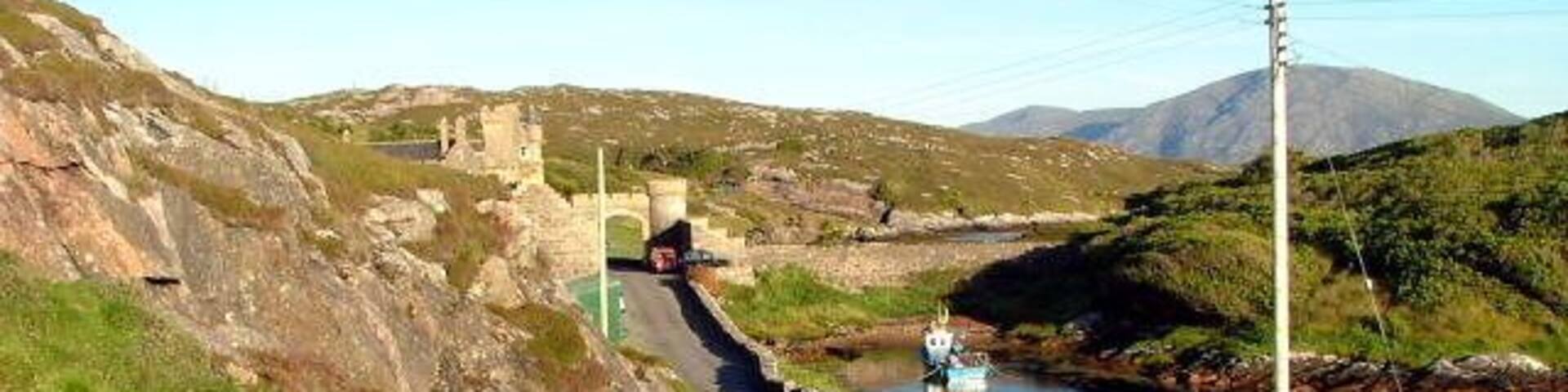 Boats on Loch Leosavay Near Amhuinnsuidhe.