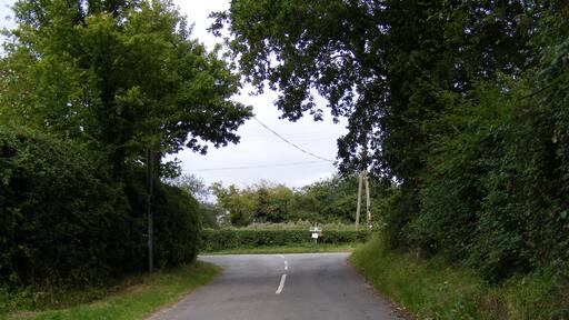 Church Road, Bruisyard At the junction with Bruisyard Road