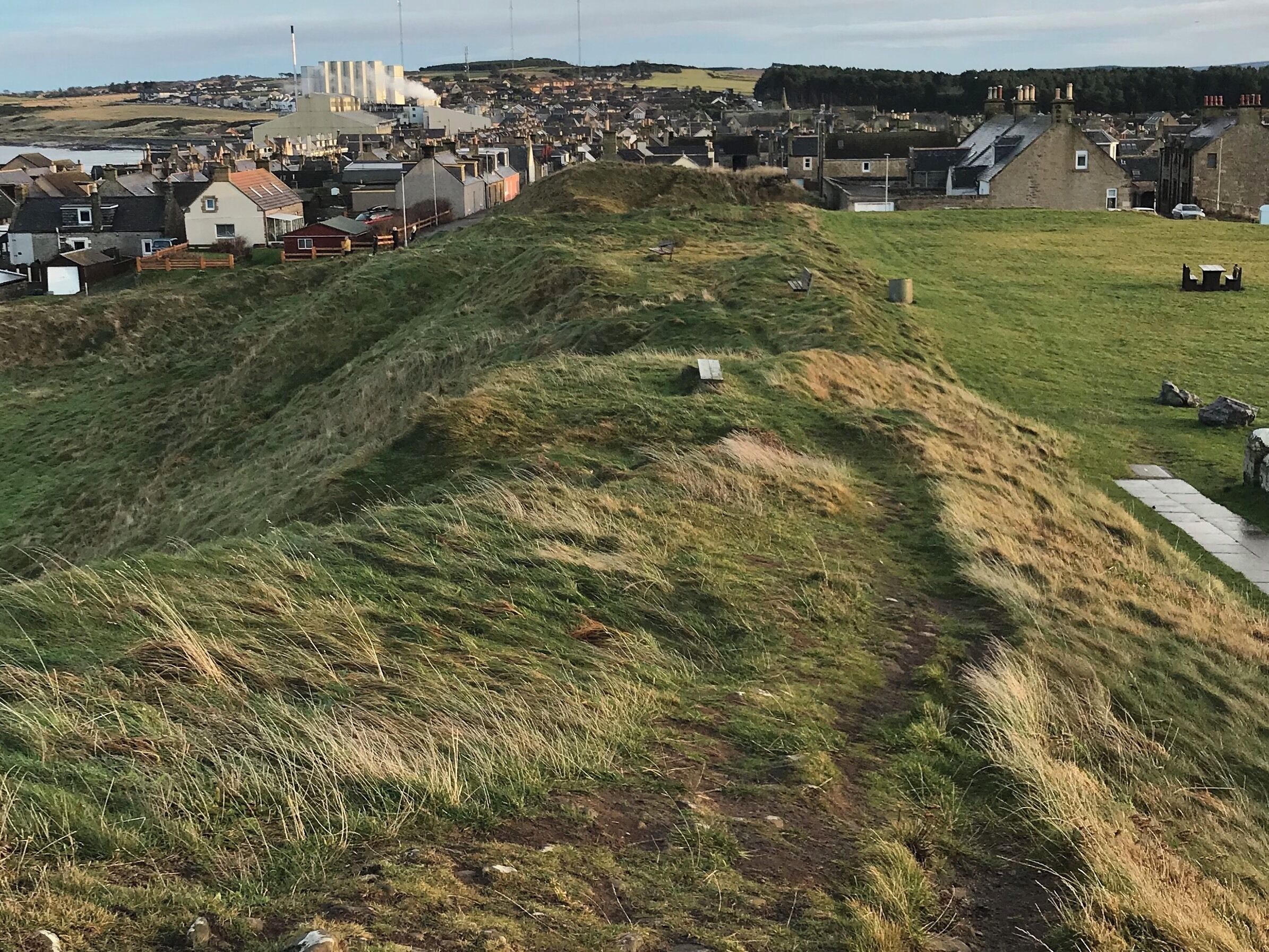 On top of the fort where the pictish leader of moray stayed in the largest fort in Scotland