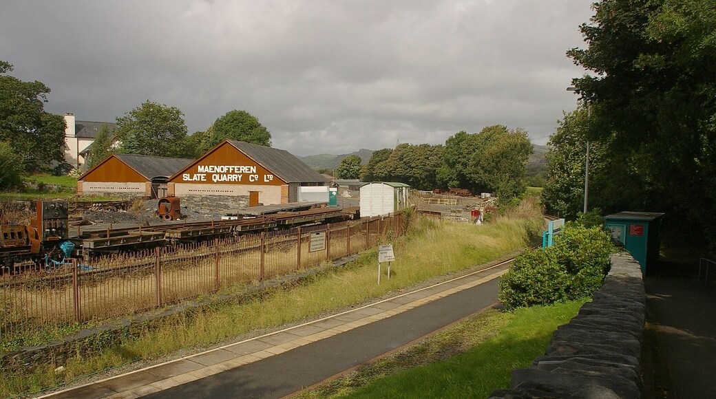 Minffordd railway station on the Cambrian Coast Line.
