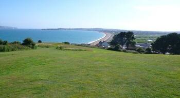 Furzy Cliff and Weymouth Bay Looking along the top of the cliff towards Weymouth