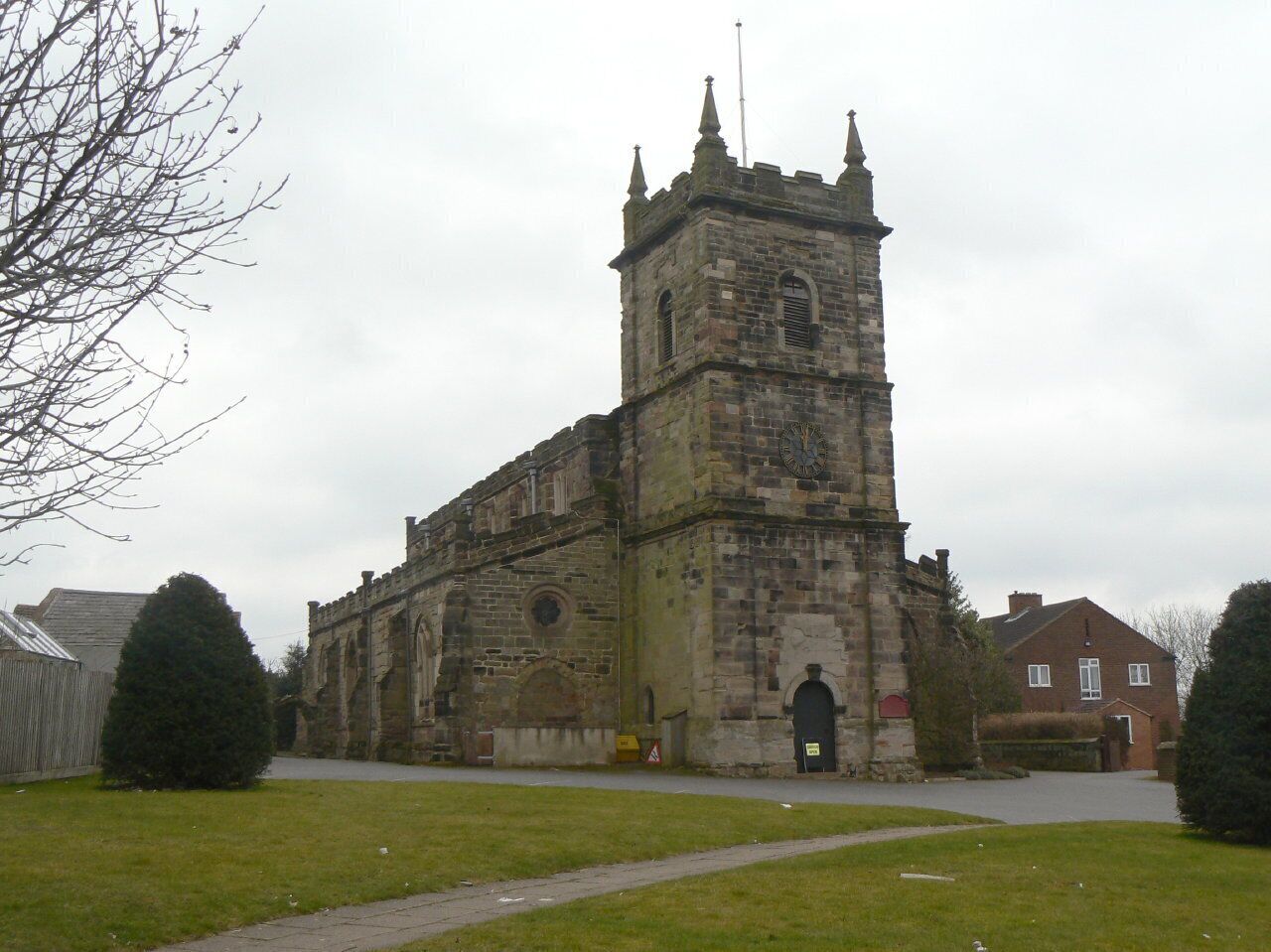 St Laurence's Church, Measham The tower was built, according to the English Heritage listing 'shortly after 1733', this being the date when the medieval tower and spire collapsed.