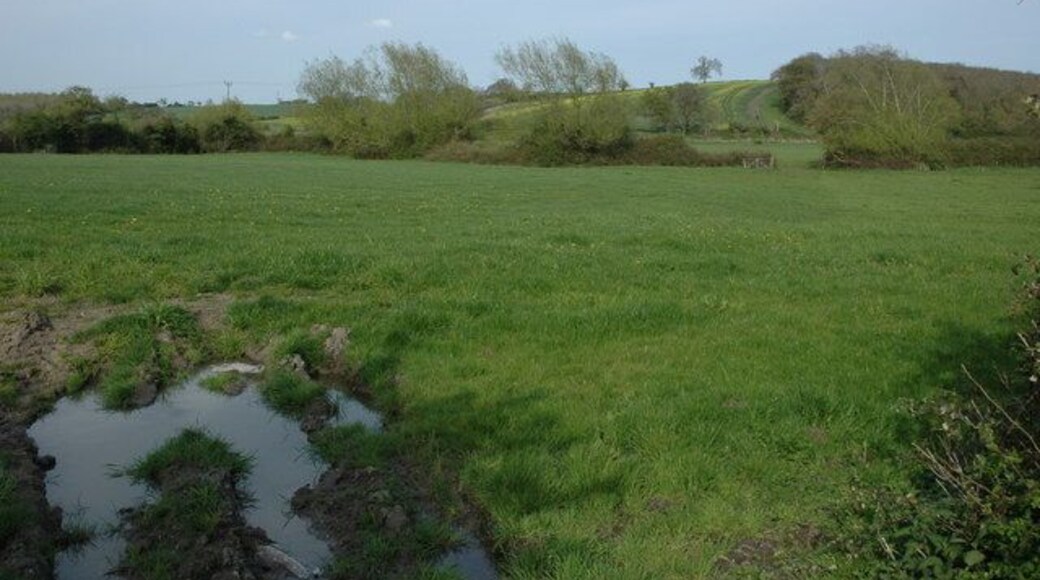 Monks' Hill, Longney Monks' Hill viewed across farmland from the road through Longney.