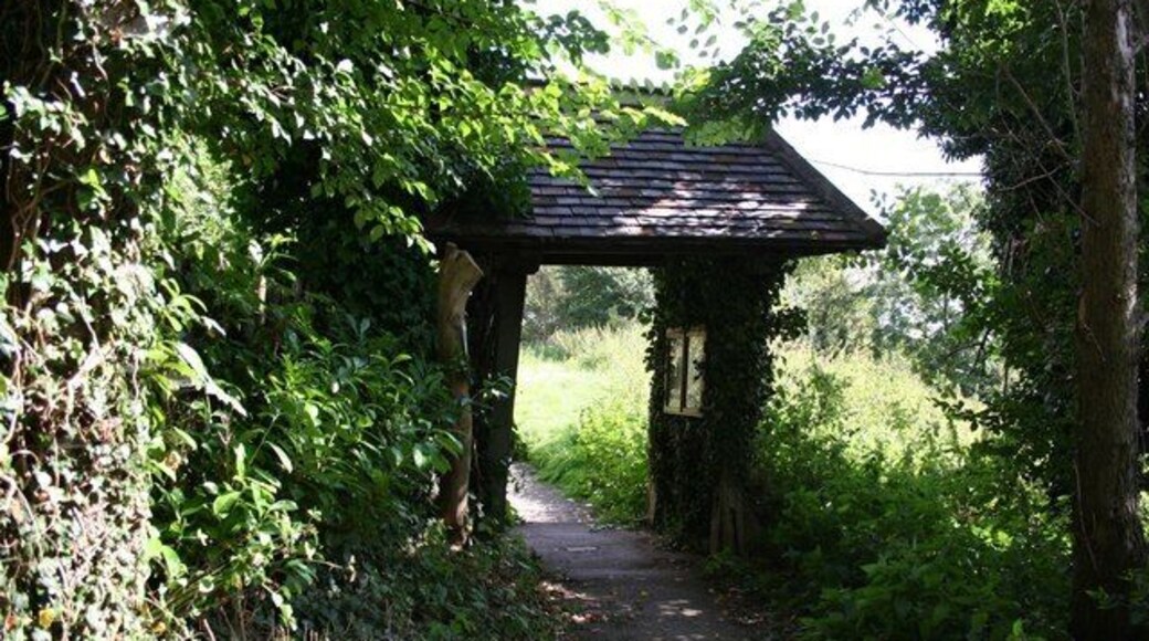 Lych Gate Lych Gate at the end of a leafy path leading to St.Michael's church at Averham