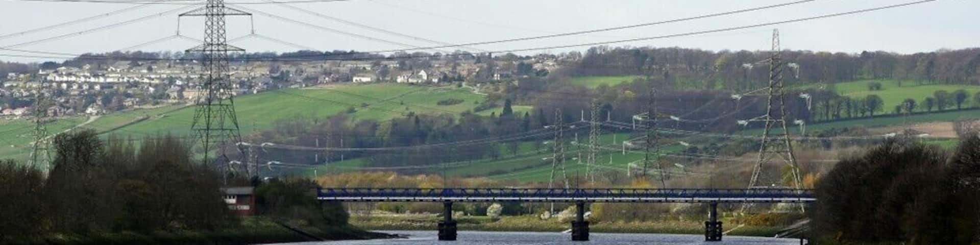 River Tyne below Newburn Bridge, near to Newburn, Newcastle Upon Tyne, Great Britain. Heddon on the Wall can be seen up on the far hill. Similar location to <a href="https://www.geograph.org.uk/photo/235277">NZ1764 : Newburn Riverside</a> with the big lens attached.