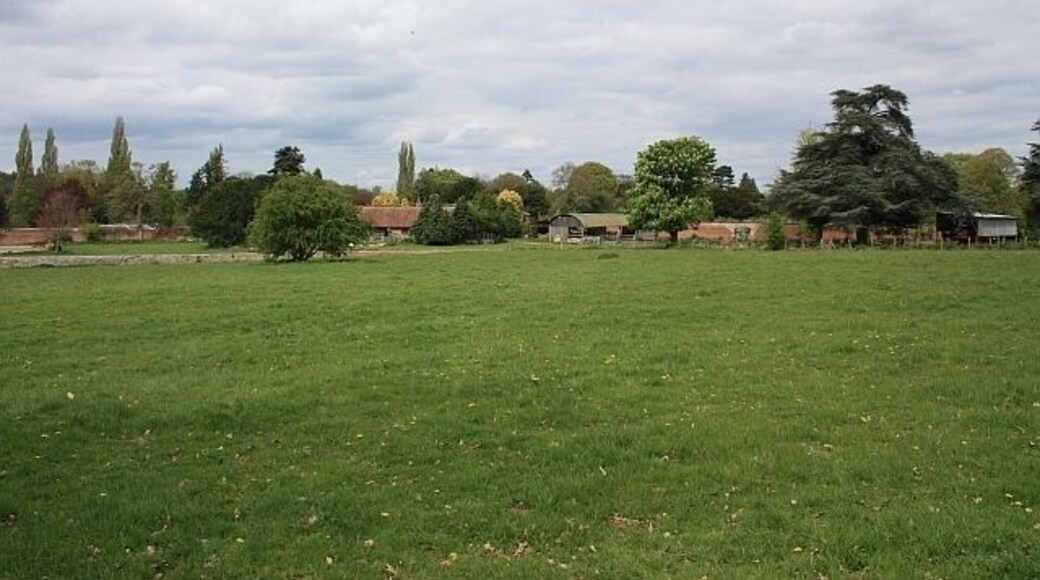 Grounds of Canon Frome Court Walled gardens and outbuildings of the old georgian mansion. Now part of a "community farm" run by several families working in co-operation.