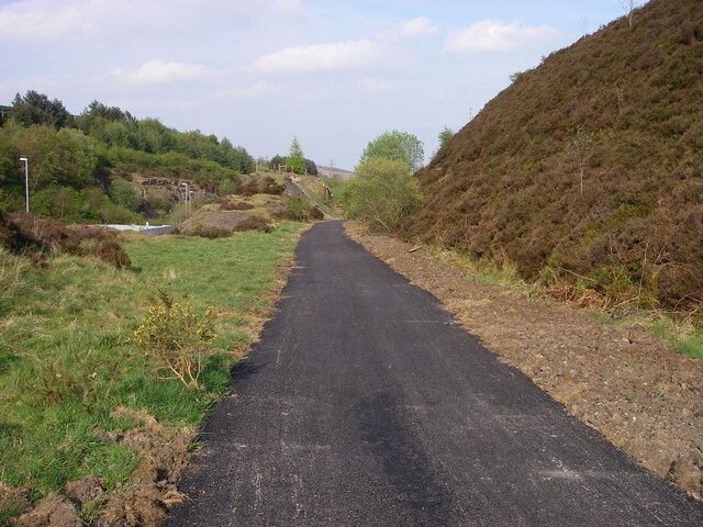 NCN46 east of Brynmawr This cycle route (which when complete will connect Droitwich Spa to Newport and Neath) here follows the line of the former rail line which climbed steeply up the Clydach Gorge from Abergavenny to Brynmawr. It is a spectacular route through an industrially ravaged landscape which nevertheless sits within the Brecon Beacons National Park.