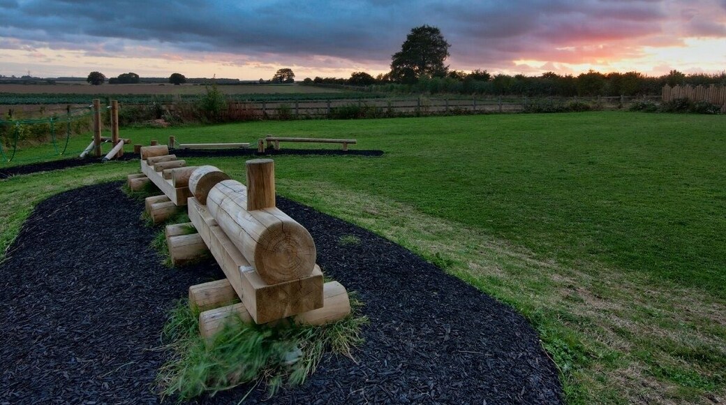 Wooden Train, Skidby Mill, Skidby, East Riding of Yorkshire, England.