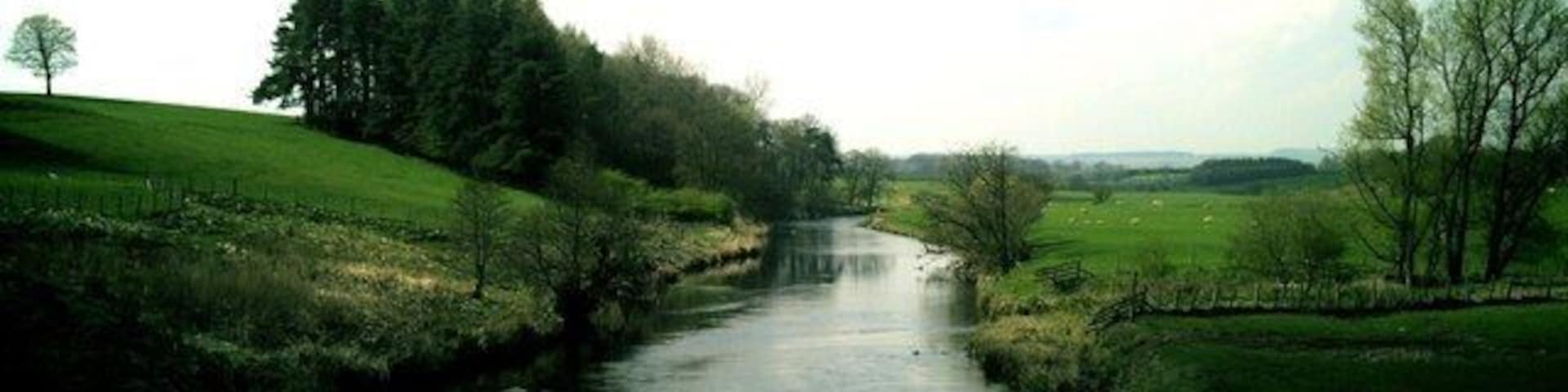 River Ribble from Halton Bridge River Ribble looking upstream from Halton Bridge near Hellifield