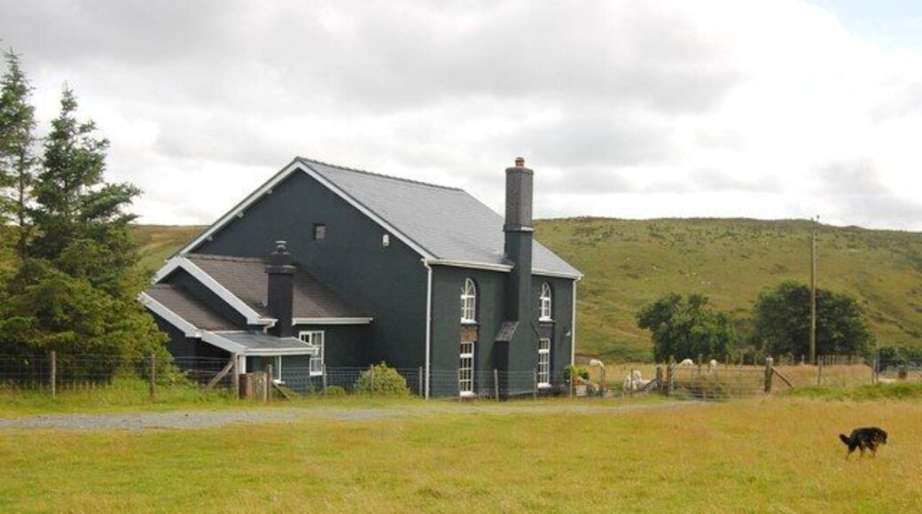 Capel Seion, Dylife This former chapel has been sensitively converted into a domestic house. It stands on its own at one end of the tiny village with a handful of cottages between it and the Star Inn at the other end. Once it was part of a thriving mining community of over 1000 population; in the 19th Century at the height of the lead mining here, there were four inns, several chapels, a church and a school - now nearly all disappeared.