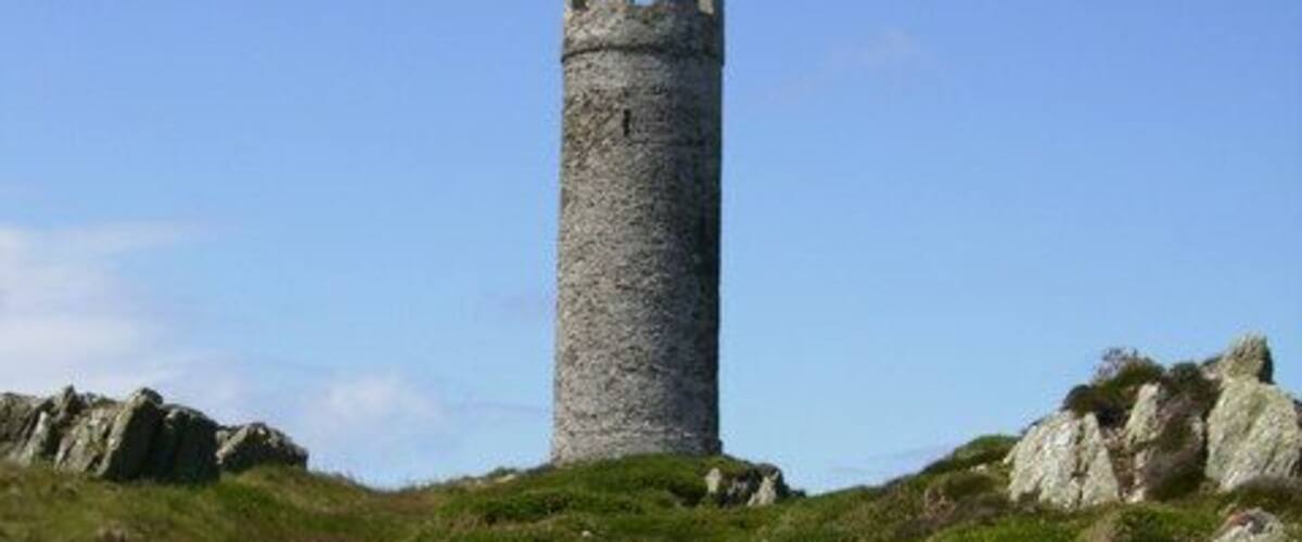 The Herring Tower on Langness Isle of Man The Herring Tower was built as a shipping marker in 1811. The tower is located on the Langness Peninsula, 2 Km south east of Castletown.