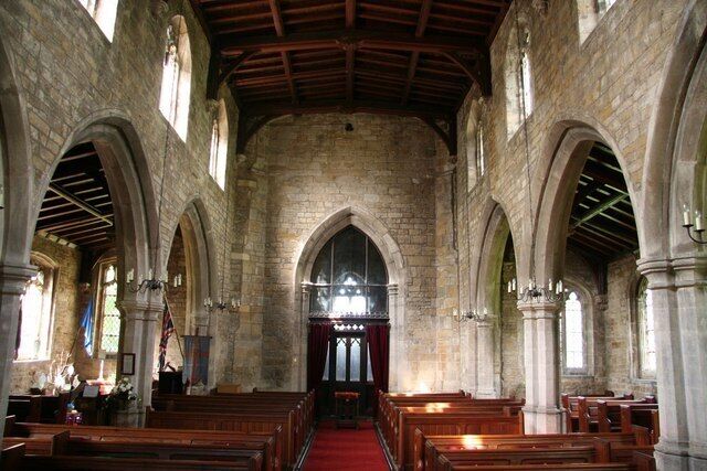 St.Mary's nave Decorated 14th century nave looking west in St.Mary's church