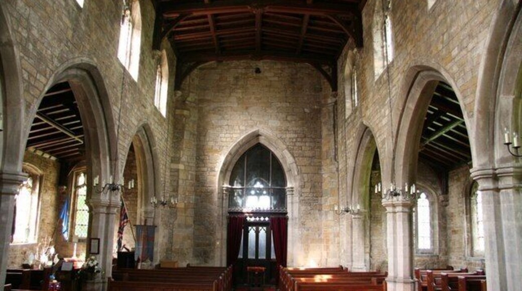 St.Mary's nave Decorated 14th century nave looking west in St.Mary's church