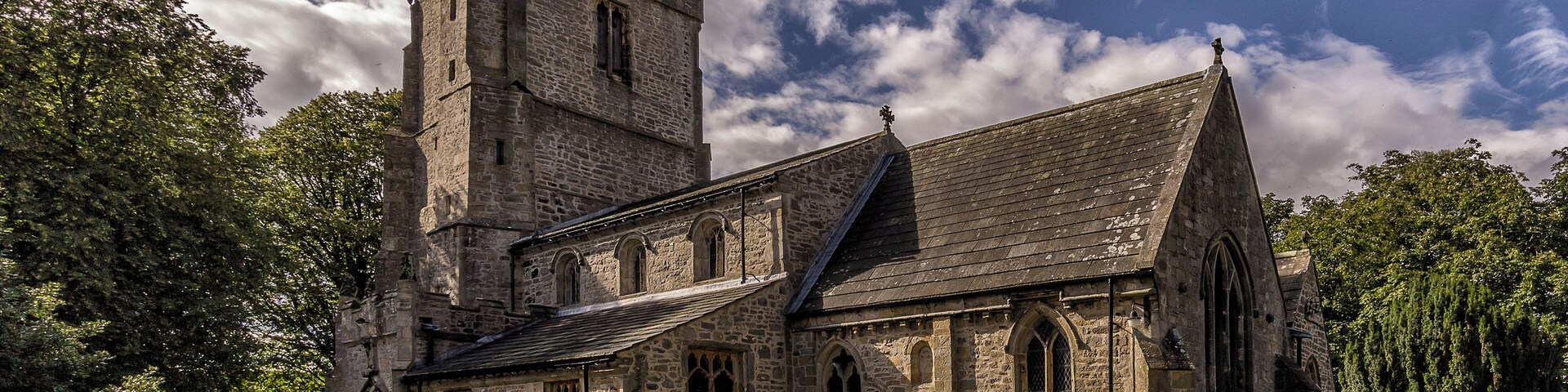 Parish church of SS Peter and Felix, Kirby Hill, Richmondshire, North Yorkshire, seen from the southeast