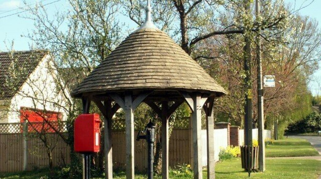 The sheltered pump in Kingston, near to Kingston, Cambridgeshire, Great Britain.