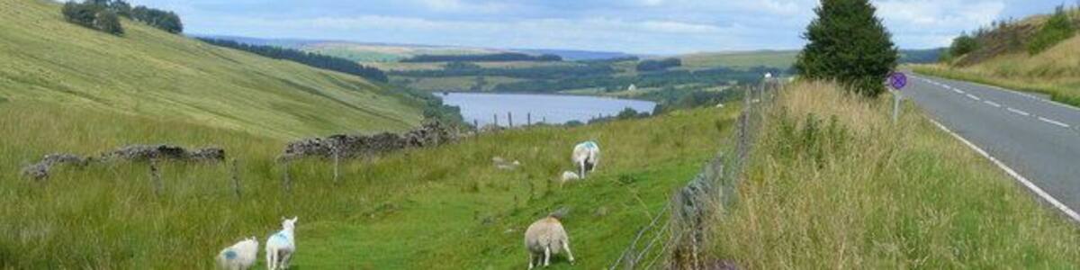 The Blaen-crai Looking north-east from the Bwlch Bryn-rhudd towards the Cray Reservoir.