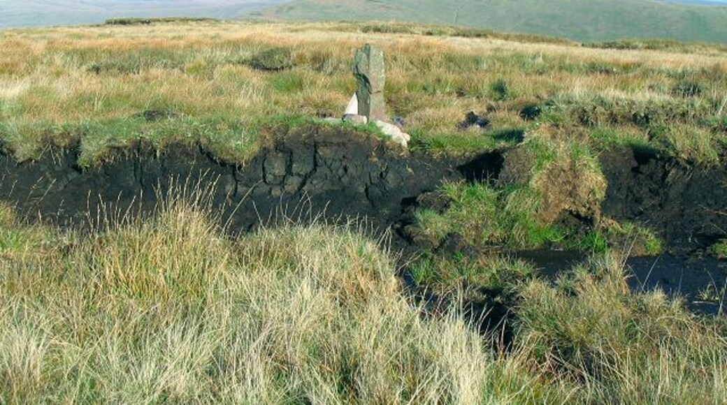 Summit of Fan Fraith A couple of measly stones mark the summit of this flat topped foothill to Fan Gyhirych. Hardly worth the effort of negotiating the adjacent bog.