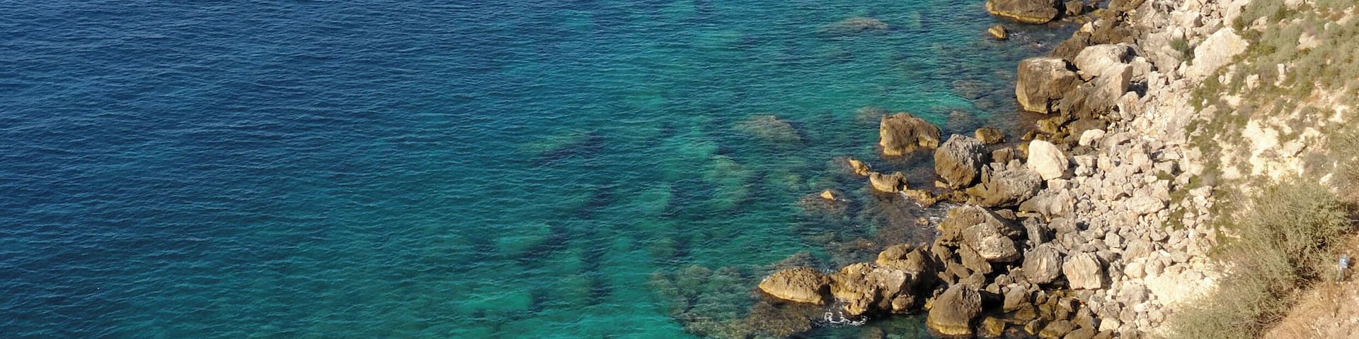Capraia Island from San Nicola Island, Tremiti, Foggia, Italy