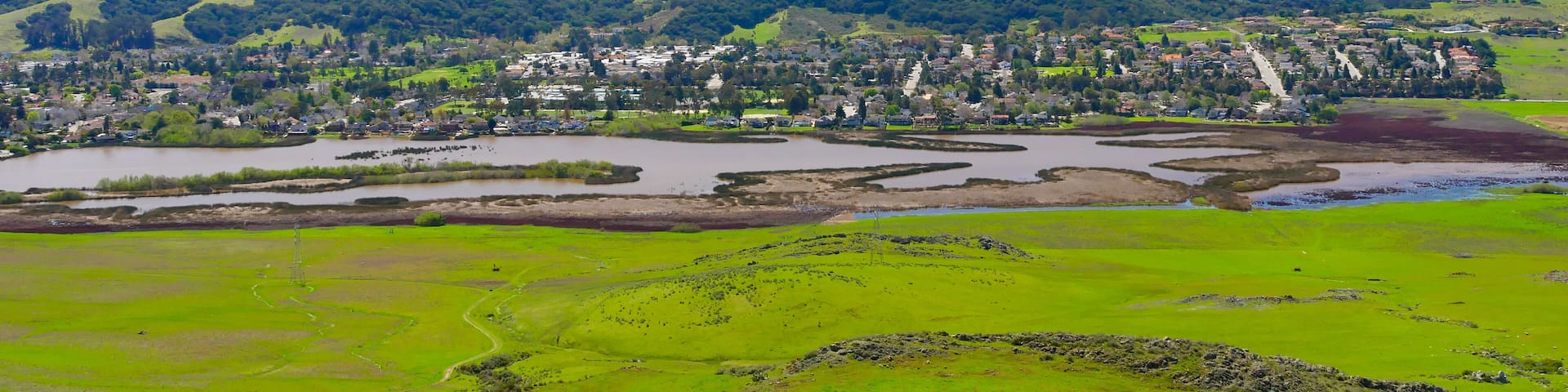 Top view of Laguna Lake Park from Madonna Mount, San Luis Obispo, CA, Shutterstock ID 1061772182, Purchase Order: SP-1891 Wave 0, Client/Licensee: Hotels.com