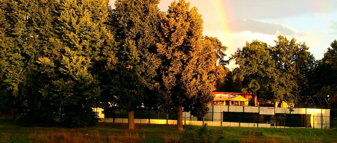double rainbow after summer storm #LifeAtExpedia