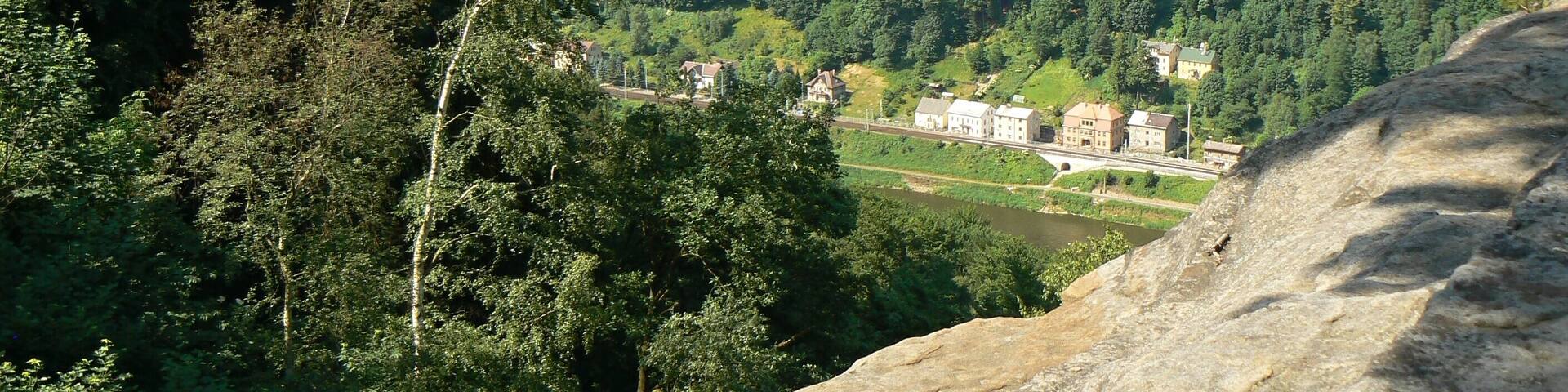 National nature reserve Kaňon Labe from view point Belvedere near Labská stráň in Děčín District