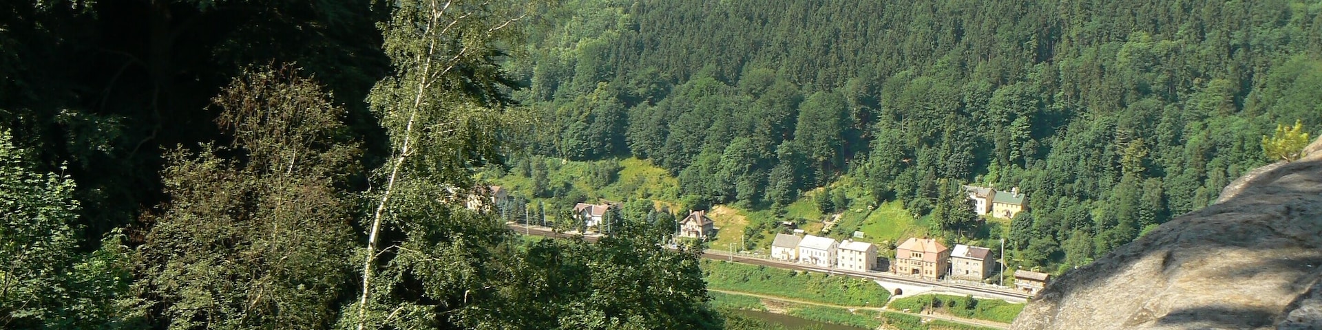 National nature reserve Kaňon Labe from view point Belvedere near Labská stráň in Děčín District