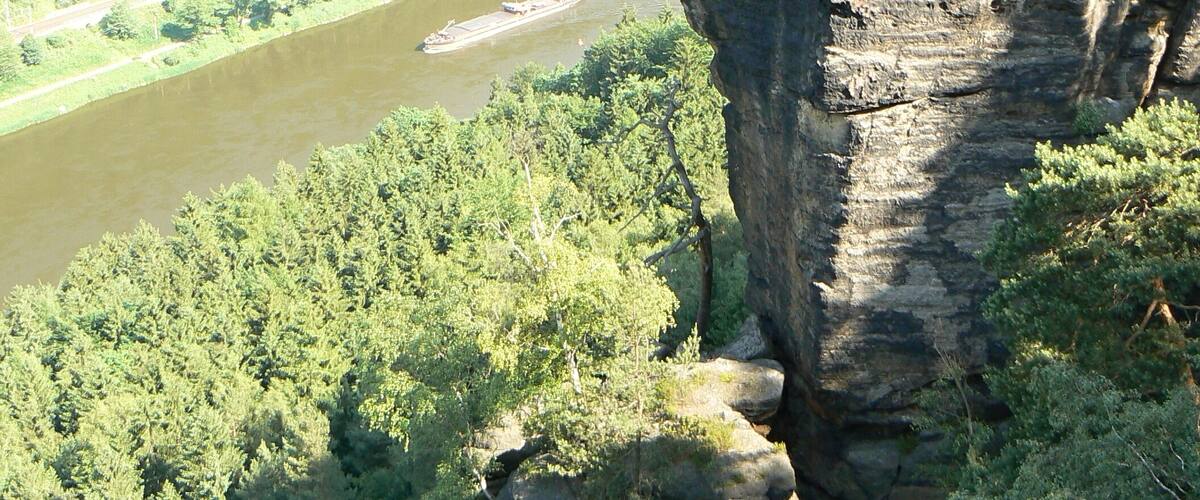 National nature reserve Kaลon Labe from view point Belvedere near Labskรก strรกล in Dฤฤรญn District