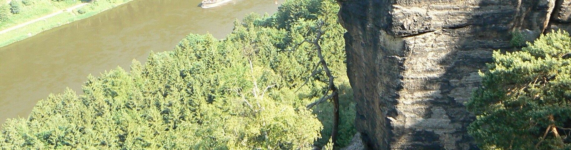National nature reserve Kaňon Labe from view point Belvedere near Labská stráň in Děčín District
