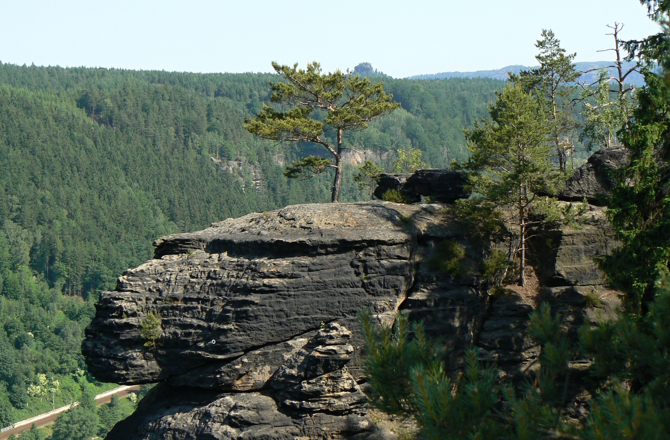 National nature reserve Kaňon Labe from view point Belvedere near Labská stráň in Děčín District