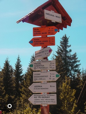 Different hiking routes through the Krkonoše or also called as "Karkonosze, Riesengebirge, Riesageberge or Giant Mountains". Which is a mountain range located in the north of the Czech Republic and the south-west of Poland.