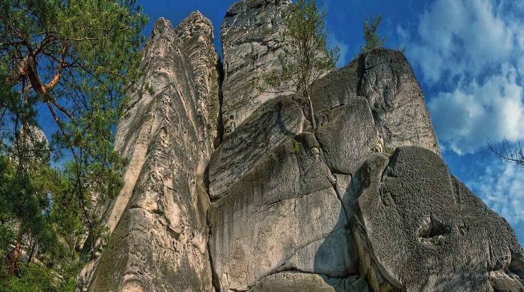 May 2015
Lighthouse rock, Hrube rocks, Bohemian Paradise, Czech republic
Bohemian Paradise (=Český Ráj) is a nature reserve protected area established in 1955 and it is located in North Bohemia. It has a varied country side with plenty of fir and beech forrests surrounding wonderful sandstone rock formations. The water, wind and frost erosion has left many uniquely shaped rock towers having up to 60 meters of height and these are a popular place for Czech rock climbers for decades.
A rock called Lighthouse is one of them in an area called by the same name (Lighthouse) in Hrubé rocks region.