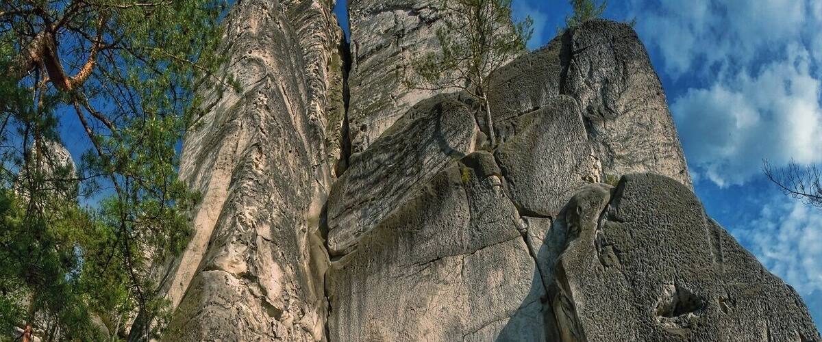 May 2015
Lighthouse rock, Hrube rocks, Bohemian Paradise, Czech republic
Bohemian Paradise (=Český Ráj) is a nature reserve protected area established in 1955 and it is located in North Bohemia. It has a varied country side with plenty of fir and beech forrests surrounding wonderful sandstone rock formations. The water, wind and frost erosion has left many uniquely shaped rock towers having up to 60 meters of height and these are a popular place for Czech rock climbers for decades.
A rock called Lighthouse is one of them in an area called by the same name (Lighthouse) in Hrubé rocks region.