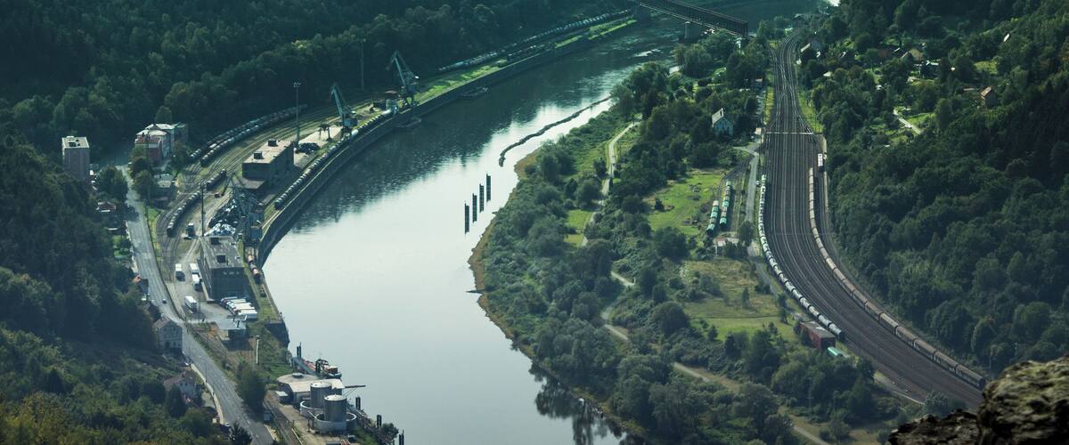 Děčín view from Růžová vyhlídka