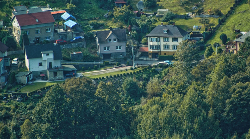 Buildings in Prostřední Žleb - view from Růžová vyhlídka