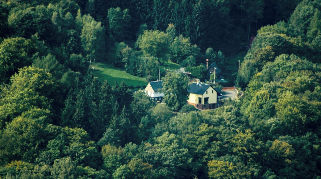 Buildings in Prostřední Žleb - view from Růžová vyhlídka