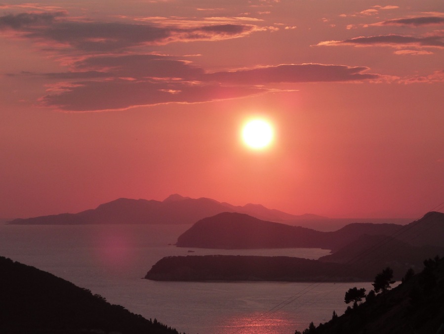 Sunset as coming back into Dubrovnik