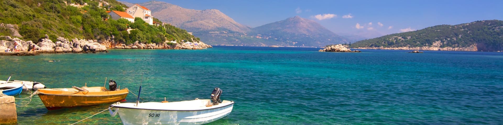 Dubrovnik featuring boating, general coastal views and mountains
