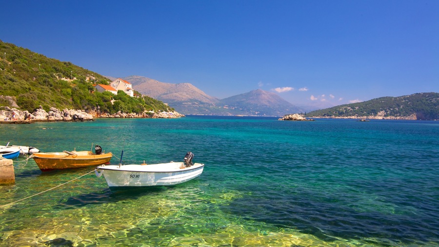 Dubrovnik featuring boating, general coastal views and mountains