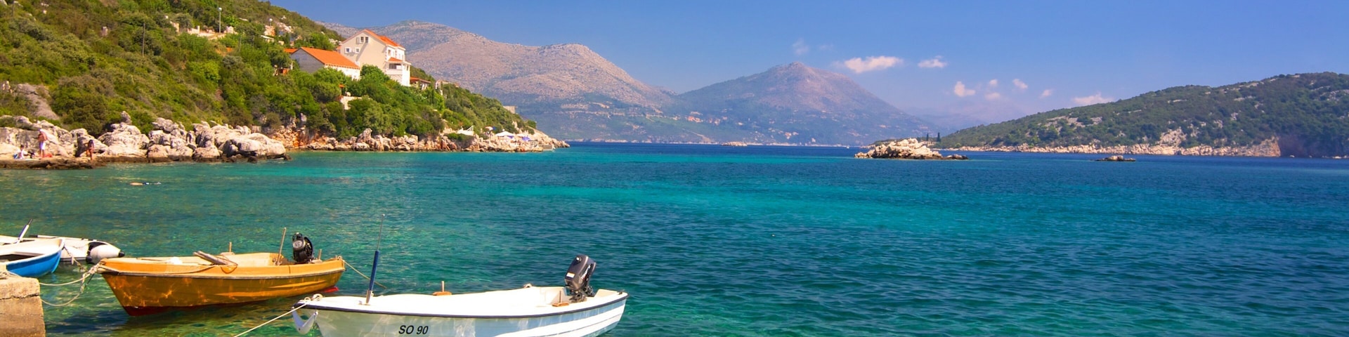 Dubrovnik featuring boating, general coastal views and mountains