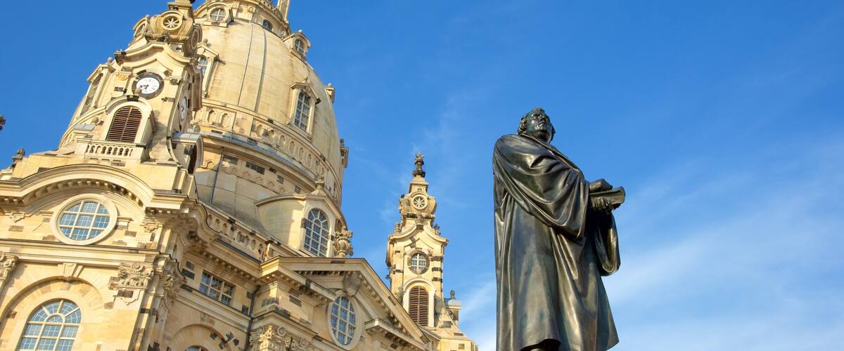 Dresden featuring heritage architecture and a statue or sculpture
