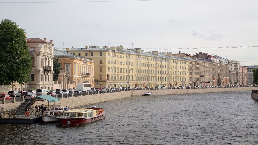 St. Petersburg which includes a ferry and a river or creek